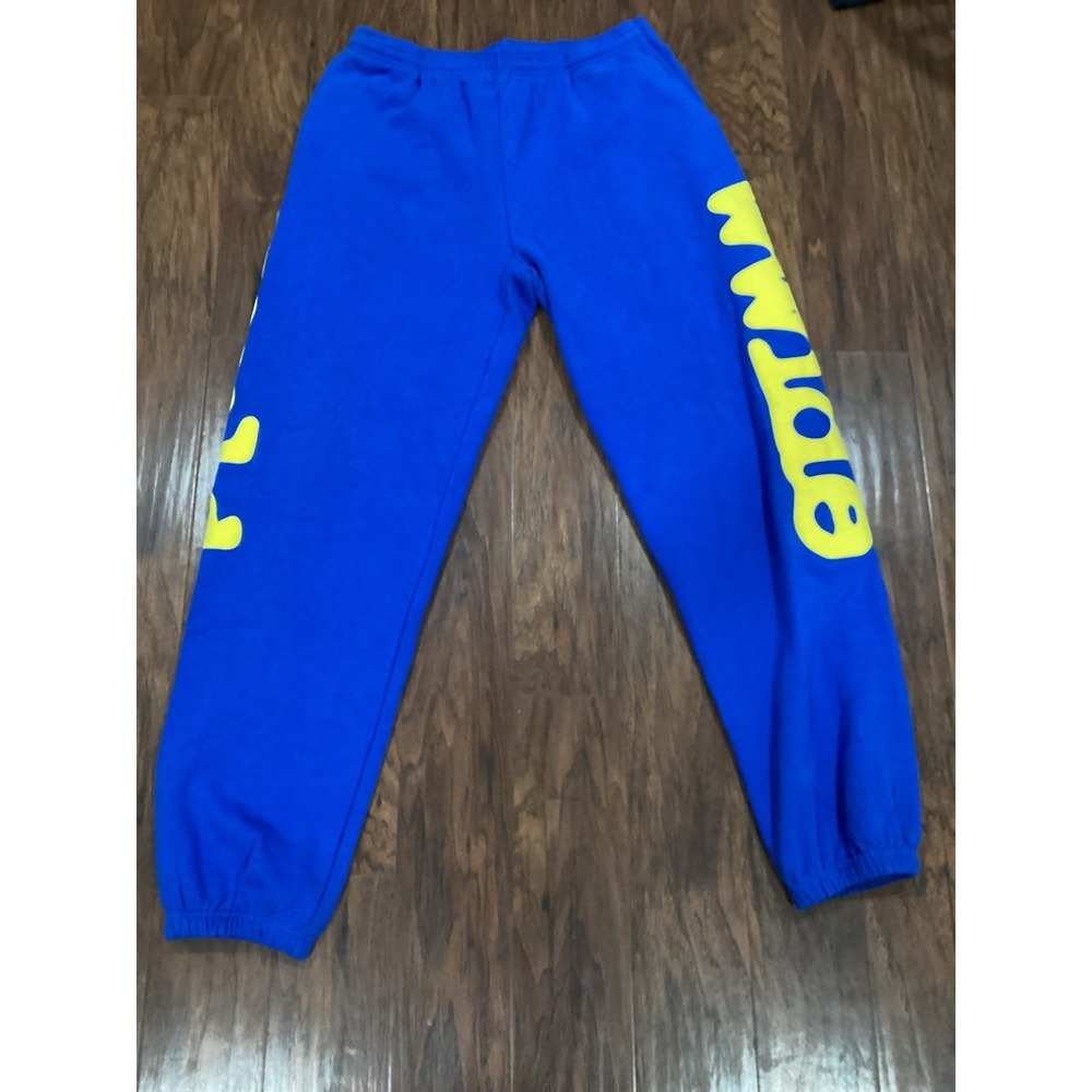 SP5DER BELUGA Blue  SWEATPANTS SIZE XL Retail $175